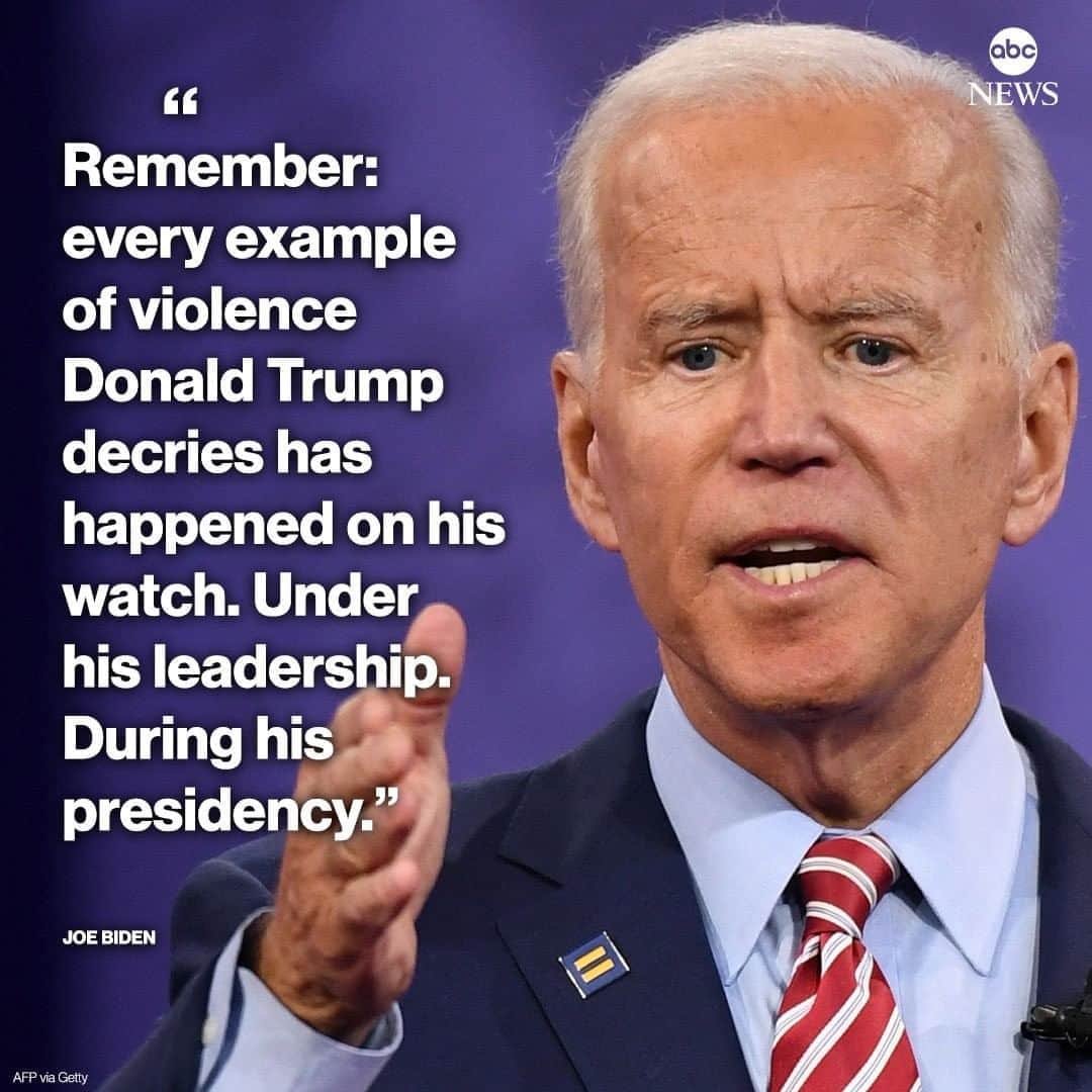 ABC Newsさんのインスタグラム写真 - (ABC NewsInstagram)「Joe Biden responds to Pres. Trump's acceptance speech, which was heavy with attacks on him: "Remember: every example of violence Donald Trump decries has happened on his watch." #joebiden #donaldtrump #rnc2020 #rnc #politics #election」8月28日 12時48分 - abcnews