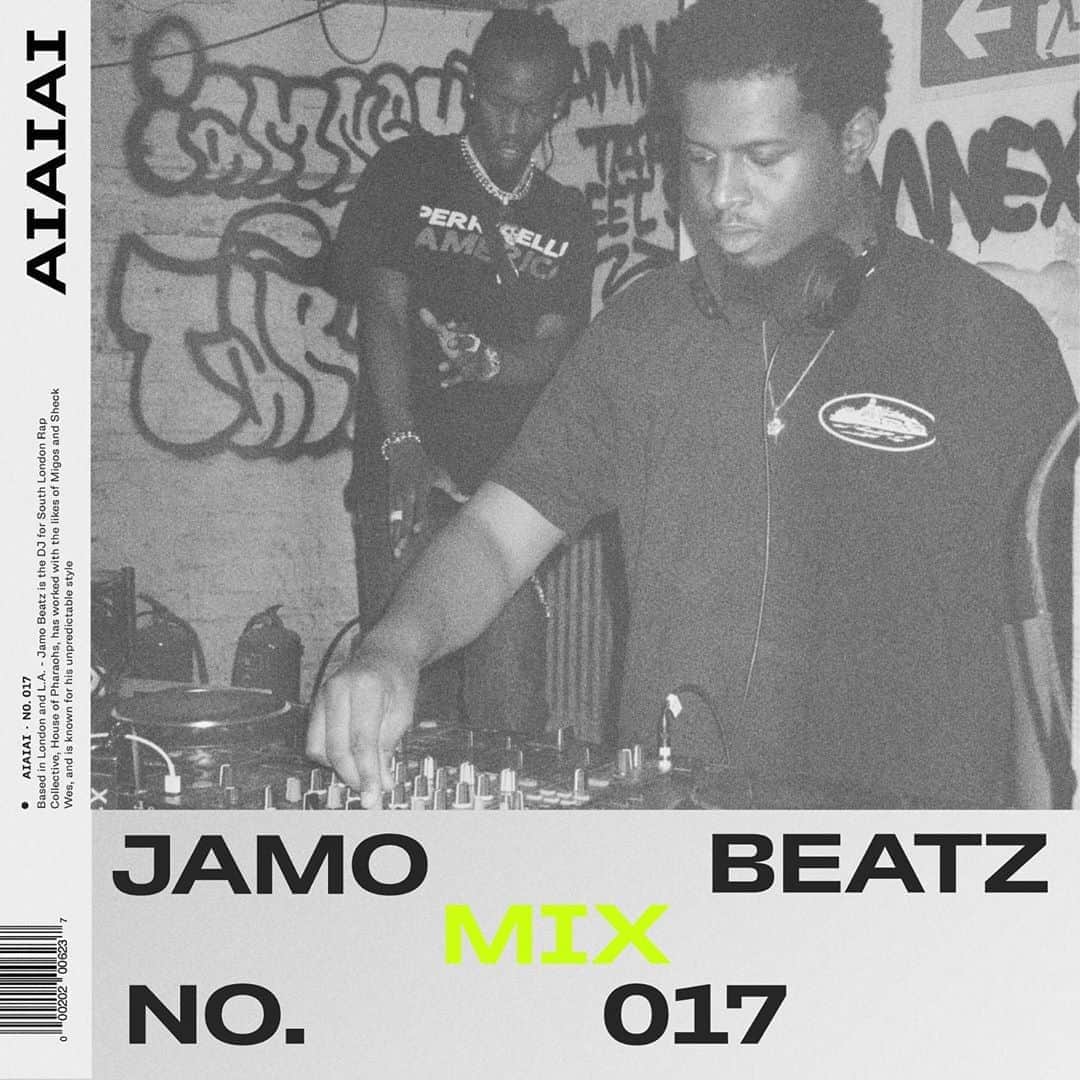 AIAIAIのインスタグラム：「Based out of London, @jamo_beatz is the DJ for South London rap collective House of Pharaohs. He has worked with the likes of Migos and Sheck Wes, just to name a few, and is known for his unpredictable style and ability to spot emerging talent. We're happy to announce him for the 17th edition of our Mix series.  online now at aiaiai.audio and SoundCloud!  link in bio.」