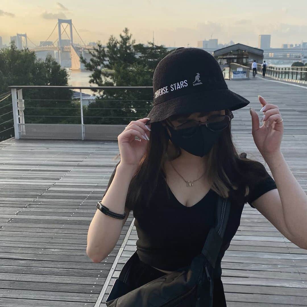 おもてちゃんのインスタグラム：「. ハットかわいいちゃん(＾ｰ^)⛑ CONVERSE STARS×KANGOL」