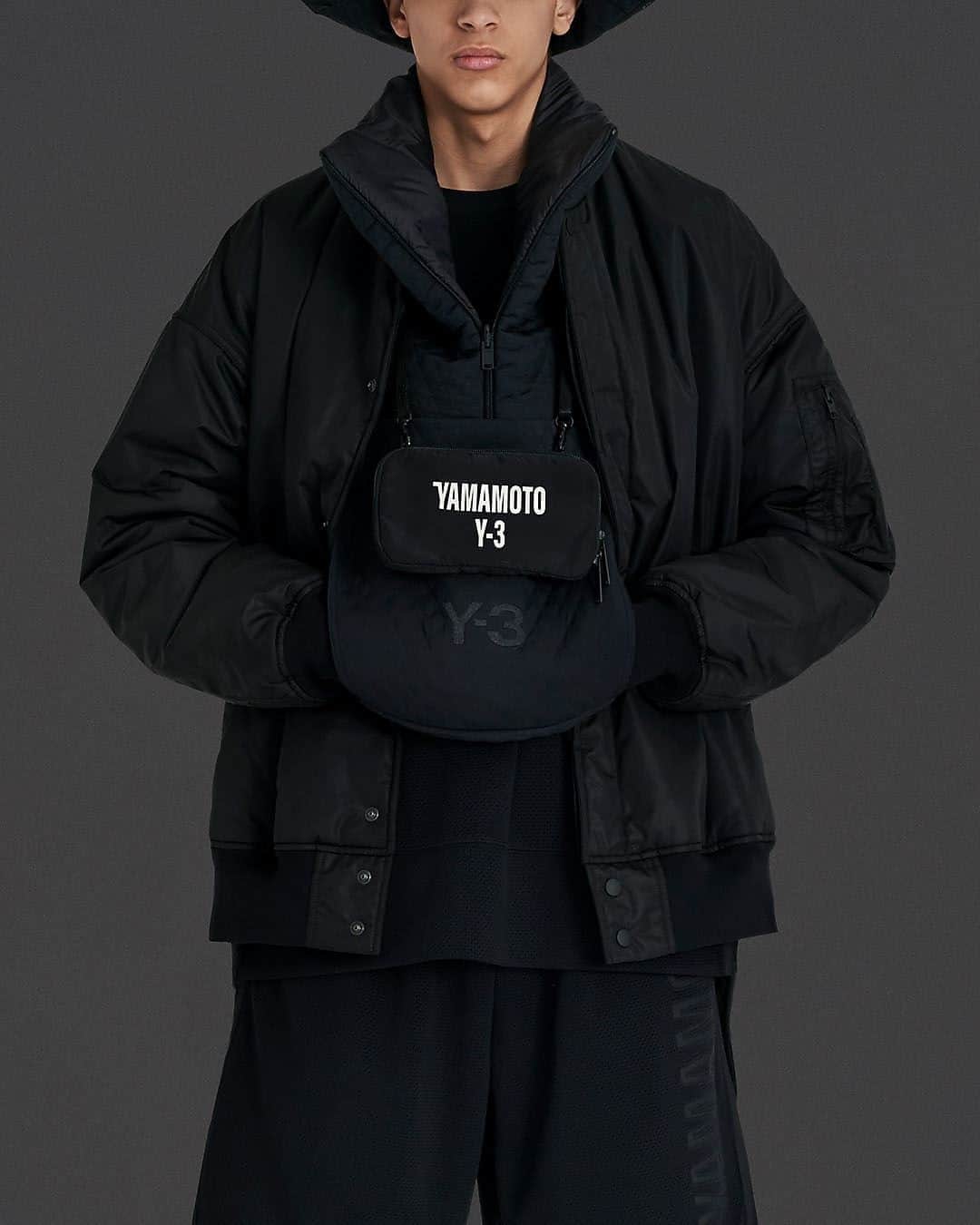 ワイスリーのインスタグラム：「Y-3 Bomber Jacket. Y-3 Fall/Winter 2020 Collection. --- #adidas #Y3 #YohjiYamamoto Discover the collection at adidas.com/y-3」