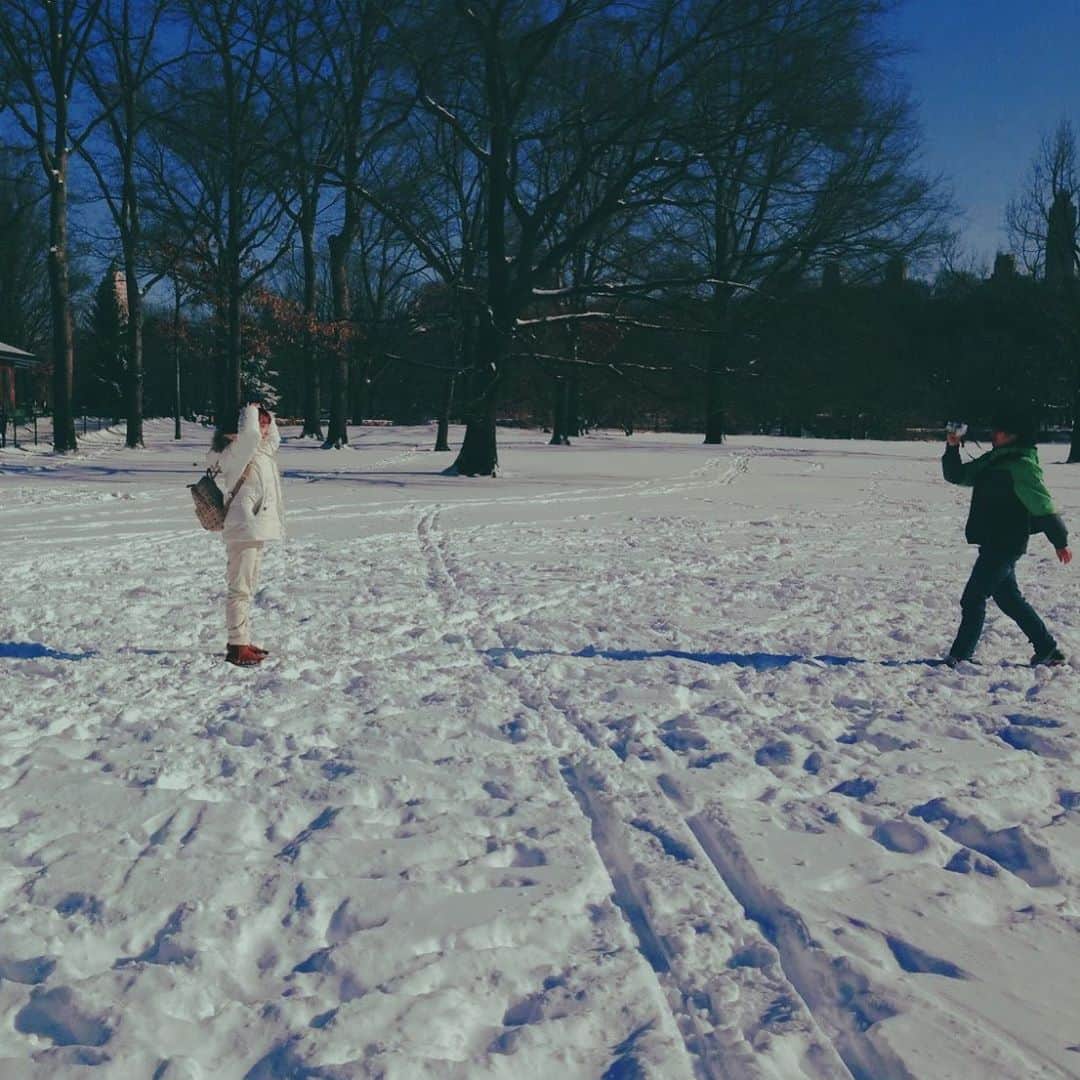 梅田彩佳さんのインスタグラム写真 - (梅田彩佳Instagram)「. . . 懐かしい写真ー。 . どこかわかりづらいかもですが NYのセントラルパークだよ！ . . 雪が綺麗☺️✨👌 . . . もう何年前だろう？ 6年とか前かな？ . . 初めてNYに行った時。 . . 親友きよちゃんと二人旅したときです。 @myskgram  . . ちなみにきよちゃんは、タグ付きされてめちゃくちゃ嬉しかったらしい笑 . . . この年のNYめちゃくちゃ寒くて、雪がすごくて帰り飛行機飛ぶかな？😳くらいでした。 . . さむーくて、 手の感覚なかったなー笑 . . 観光で見る下手なところを全部見て回りました。 二泊三日の弾丸。 自分の誕生日を大好きなNYで過ごせて嬉しかったなー。 カウントダウン前にきよちゃんが普通に寝るっていう。笑 . . お互い自分のペースありすぎる🤤🐕 . .」8月28日 23時27分 - ayaka_umeda_official