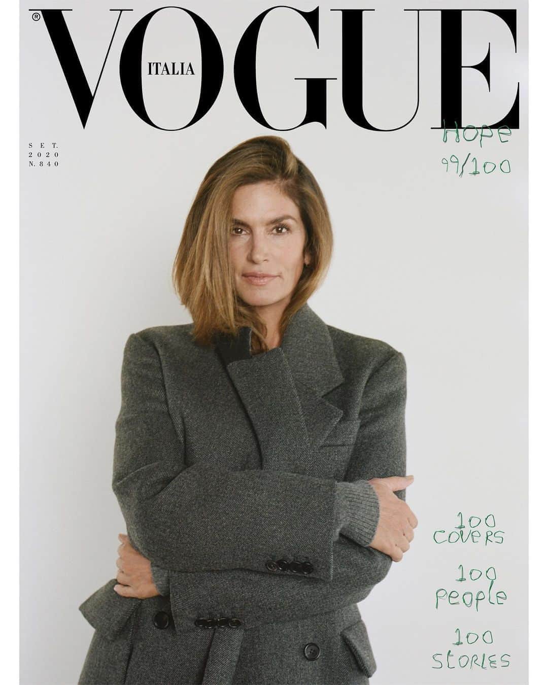 Vogue Italiaさんのインスタグラム写真 - (Vogue ItaliaInstagram)「@CindyCrawford 100 covers, 100 people, 100 stories  The September Issue of Vogue Italia #VogueItalia100」8月28日 23時45分 - vogueitalia