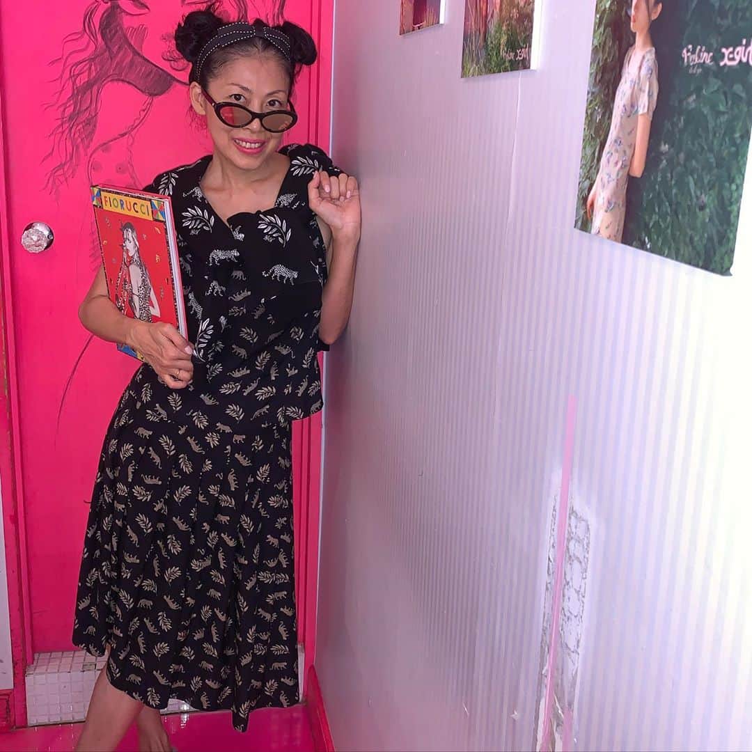 のインスタグラム：「@babymaryfaline Wearing @hvn Tarzan leopard hoodie,camisole,skirt 🐅🖤 available each store and online !」