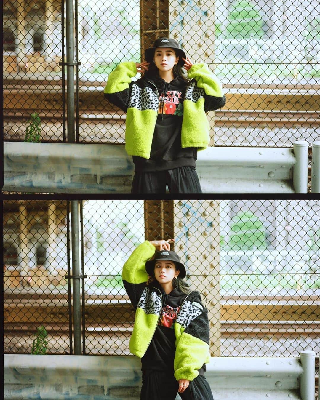 板橋よしえのインスタグラム：「. ________________________________________________﻿ ﻿ CANDY'S CREW BICOLOR BOA PARKA﻿ ¥20,900(in tax)﻿ color: PINK / LIME / BLACK﻿ 10月上旬入荷予定﻿  HASTY CLUB SWEAT HOODIE ￥12,100 (in tax)﻿ color: OFF WHITE/ PURPLE / BLACK﻿ 10月上旬入荷予定﻿ ﻿ MAKE MY DAY JERSEY PANTS﻿ ¥19,800(in tax)﻿ color: NAVY×WHITE / BLACK×BLACK﻿ 10月下旬入荷予定﻿  《NewEra × Candy Stripper》 CANDY LOGO BUCKET ￥8,250 (in tax)﻿ color: BLACK 入荷中 ______________________________________________________﻿ ﻿ Candy Stripper MagazineはプロフィールページのURLからご覧いただけます✅﻿ ﻿ #candystripper﻿ #candystripper_magazine  #hina_faky」
