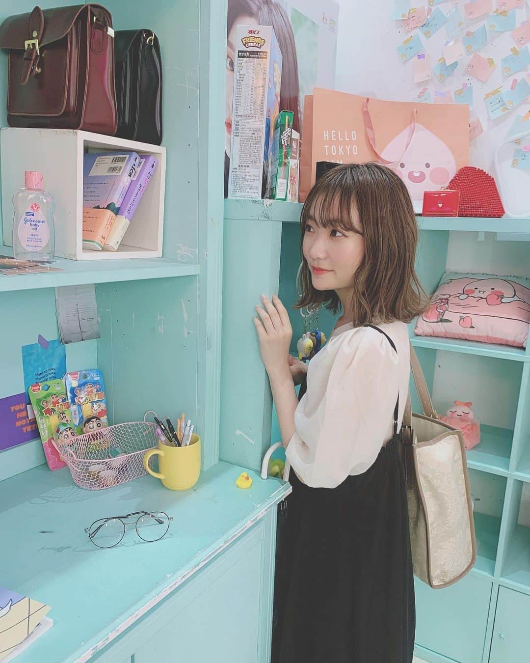夏川愛実のインスタグラム：「﻿ 大須にかわいい映えスポット見つけた👀💓﻿ はるちゃんが教えてくれたよう﻿ さすが👏﻿ ﻿ ﻿ #大須#韓国#kpos#大須商店街﻿ #STUDIOSPINNS#スタジオスピンズ  ﻿」