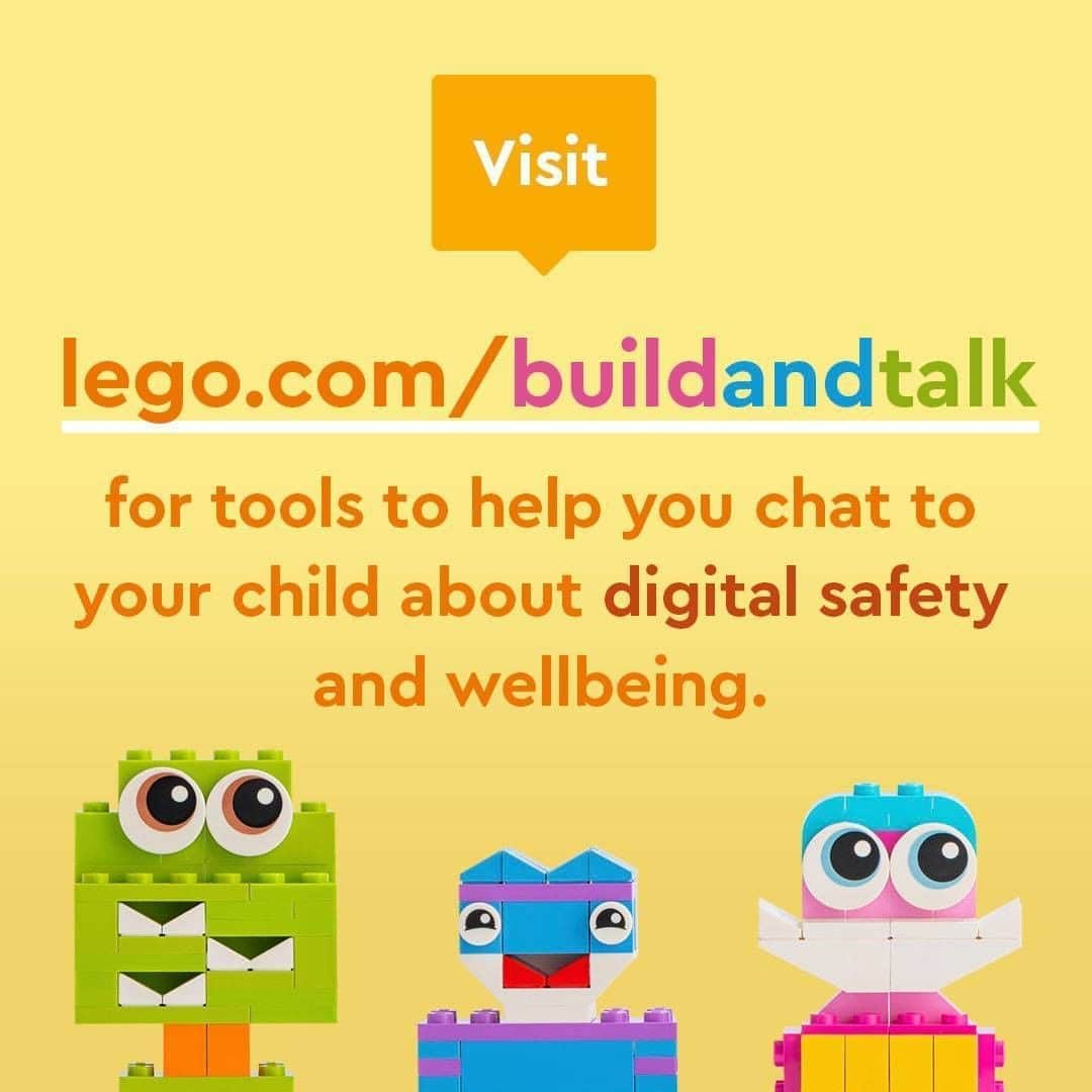 LEGOさんのインスタグラム写真 - (LEGOInstagram)「It's hard to keep up with who influences your child online. Use our Build & Talk LEGO activities to start a conversation about digital safety and wellbeing. Click link in bio to go to our Build & Talk activity website. #LEGO #BuildAndTalk #OnlineSafety #DigitalSafety #LEGOactivities」8月28日 20時00分 - lego
