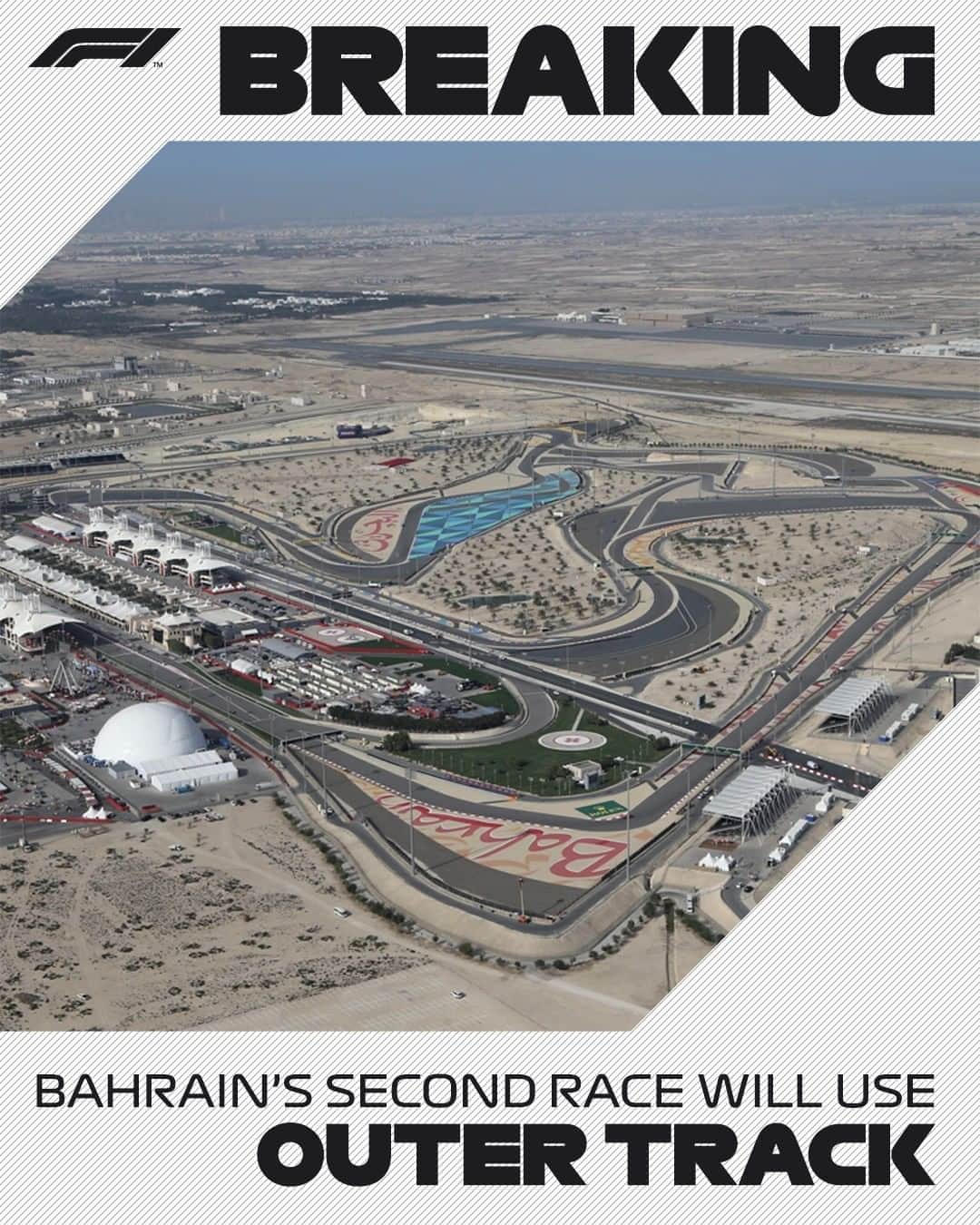 F1さんのインスタグラム写真 - (F1Instagram)「BREAKING: Round 16's Sakhir Grand Prix will be staged on Bahrain International Circuit's Outer Track layout! 🙌 . Lap times are expected to be well below a minute, and the race will be held later at night under the lights 🌛 . #F1 #Formula1 #BahrainGP #SakhirGP @bah_int_circuit」8月28日 20時02分 - f1