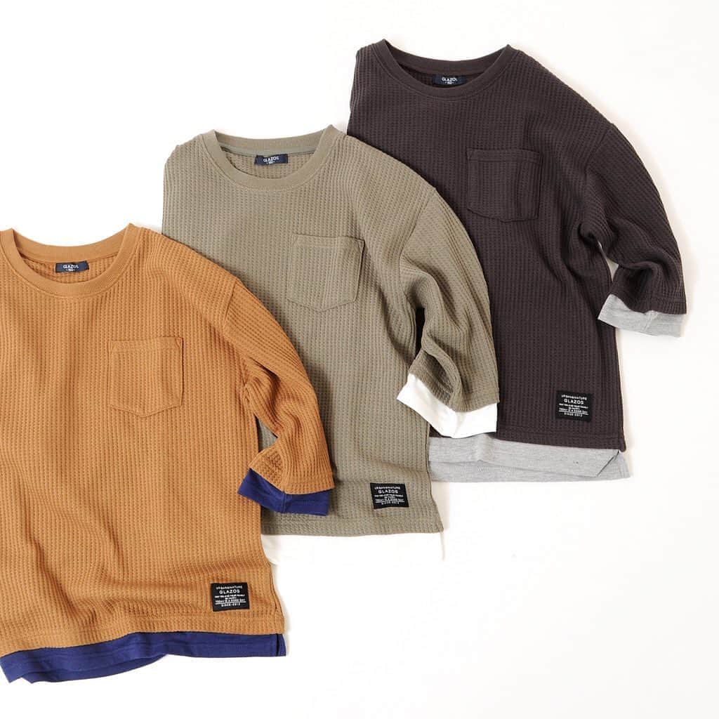GLAZOSのインスタグラム：「. #new items GLAZOS新作入荷しております◎ . まだ暑い日が続きますが GLAZOS新作はもう秋モノどんどん入荷しております～～ . 季節感のある秋カラーアイテムや 定番の無地カーデ、レイヤードトップスなど シンプルに映えるアイテム多数ご用意してます♩ . ぜひサイトの方チェックしてみてください～ . . . #glazos #kidsootd #kidsfashion #kidscoordinate #kidsfashion #kids #mensfashion #mensstyle #boy #おそろいコーデ #兄弟 #小学生コーデ #小学生男子 #おでかけコーデ #中学生男子 #小5 #小6 #キッズファッション #男の子ママ #男子 #小学生 #新作 #秋 #fall #wear」