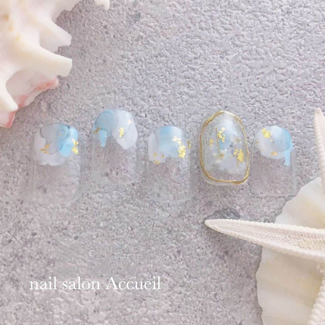 愛内みさのインスタグラム：「今月好評だったインクネイル🥰 ・ #ニュアンスネイル #表参道ネイル #インクネイル」