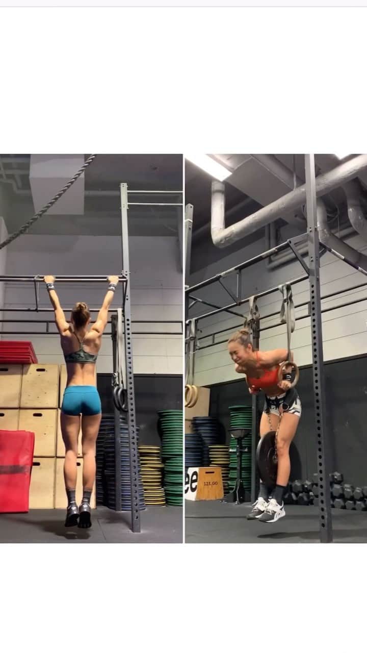 のインスタグラム：「今週もお疲れ様でした😊💪🏻 みんな夏バテしてない❓まだまだ残暑は続くけどしっかり動いて、しっかり食べて「鋼の身体」作ろう😏⚡️⚡️ ーーーーーーー 8.24 Barbell Stamina Alternating OTM x 10 (5 Rounds): #45kg Odd – 3-Position Power Snatch Even – 7 Thrusters ーーーーーーー Capacity Builder AMRAP 12: Chest to Bar Pull-Ups On the 0:00, 3:00, 6:00, and 9:00: 300m Row 15 Kipping Handstand Pushups ーーーーーーー Conditioning “Excalibur” For Time: 800m Run 9-7-5: Ring Muscle-Ups Squat Snatches (135/95) 800m Run 9-7-5: Ring Muscle-Ups Squat Snatches (135/95) 800m Run KILOS 61/43 ーーーーーーー 8.26 Rope Climb Conditioning 10 Rounds, wearing a 20/14 Vest: 100m Run 1 Rope Climb (15′) ーーーーーーー Conditioning “4EVER” AMRAP 4, rest 4: 27/21 Cal Bike Erg, 27 Burpees, 27 CTB AMRAP 4, rest 4: 21/15 Cal Bike Erg, 21 Burpees, 21 TTB AMRAP 4: 15/12 Cal Bike Erg, 15 Burpees, 15 Pull-Ups ーーーーーーー Midline Conditioning Not for Time: 30 GHD Sit-Ups 40 AbMat Sit-Ups 50 Hollow Rocks 40 AbMat Sit-Ups 30 GHD Sit-Ups ーーーーーーー 8.27 Squat Clean Ladder 1-1-1-1-.... ーーーーーーー Row Conditioning 1K Row @ 2K Pace + 10 Seconds 250m Row @ 2K Pace + 30 Seconds 750m Row @ 2K Pace + 5 Seconds 250m Row @ 2K Pace + 30 Seconds 500m Row @ 2K Pace 250m Row @ 2K Pace + 30 Seconds ーーーーーーー Body Armor 3 Sets: 8 Barbell Strict Presses 3 Sets: 12 Weighted Ring Dips 3 Sets: 16 Weighted Glute Bridges Rest as needed between sets. ーーーーーーー 8.28 Air Runner Conditioning For Time: 9-15-21: Air Runner Calories 50′ Overhead Walking Lunge (155/105) Rest 2:00 21-15-9: Air Runner Calories Deadlifts (245/165) KILOS Overhead Walking Lunge: 70/48 Deadlift: 111.4/75 ーーーーーーー Back Rack Reverse Lunges On the 2:00 x 5 Sets: #70kg 14-12-10-8-6 ーーーーーーー Conditioning “Dumbo” 5 Rounds: 16/12 Calorie Assault Bike 12 Double Dumbbell Thrusters 8 Double Dumbbell Burpee Box Step-Overs Dumbbells – 50’s/35’s Box – 24″/20″ KILOS 22.5’s/15’s ーーーーーーー Body Armor 4 Giant sets: 4 Tempo Pull up (3-1-3) 20sec HandStand Hold Rest 1:30 b/t sets.」