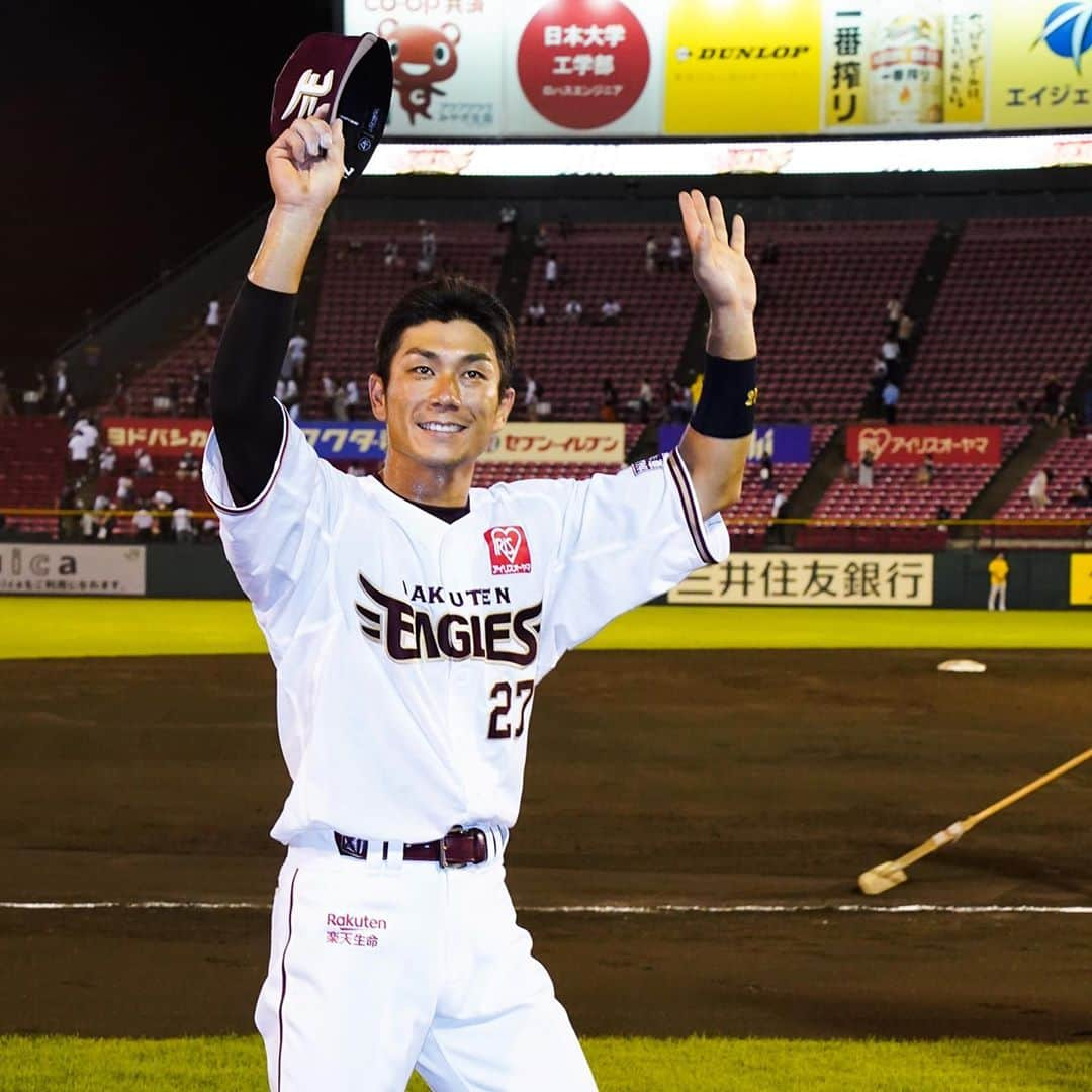 東北楽天ゴールデンイーグルスさんのインスタグラム写真 - (東北楽天ゴールデンイーグルスInstagram)「⚾️ ⚾️E 2-1 L⚾ 投打が噛み合い締まった試合を制して連勝‼️‼️ 先発の則本選手が6回4安打1失点の好投で5勝目✨✨ 宋選手、牧田選手、ブセニッツ選手が1回無失点‼️ ブセニッツ選手は7セーブ目で防御率0.77👍🏼 牧田選手は27試合目の登板で防御率1.40👏🏼 打っては岡島選手が同点タイムリーで今日もヒーロー🤩 ちょうど半分の60試合を終えて貯金は5✋🏼 #rakuteneagles #NOWorNEVERいまこそ #日本一の東北へ  #則本昂大 #岡島豪郎 #ブセニッツ #alanbusenitz  #浅村栄斗 #茂木栄五郎  #写真もイープレで」8月28日 21時47分 - rakuten_eagles