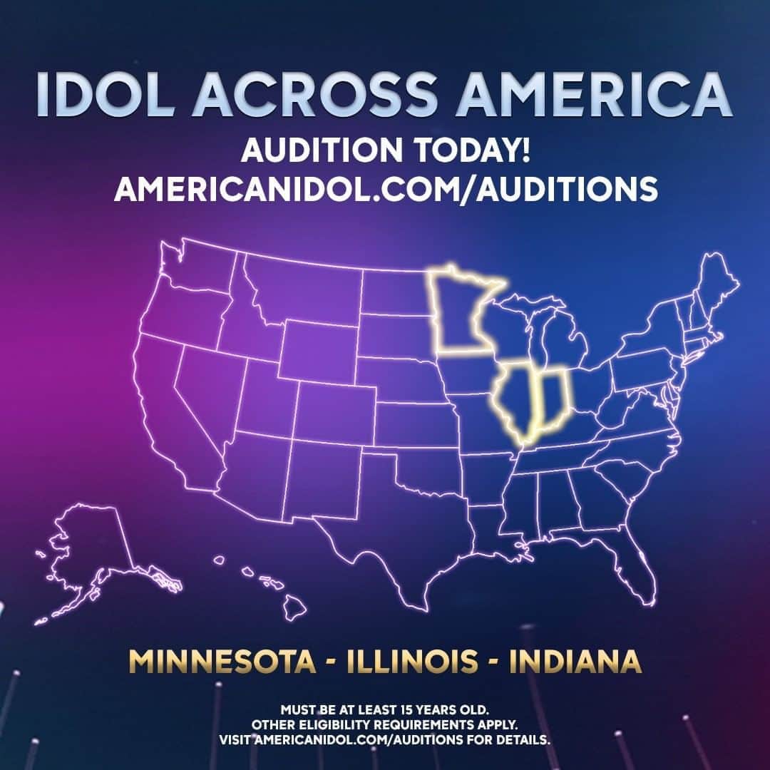American Idolさんのインスタグラム写真 - (American IdolInstagram)「We want the BEST of the Midwest to audition online for our producers TODAY! #TheNextIdol Sign up now at AmericanIdol.com/Auditions. 🎤✨  Missed your state's date? Feel free to reserve a spot during one of the six remaining #IdolAcrossAmerica events, and we'll see you soon!」8月28日 22時00分 - americanidol