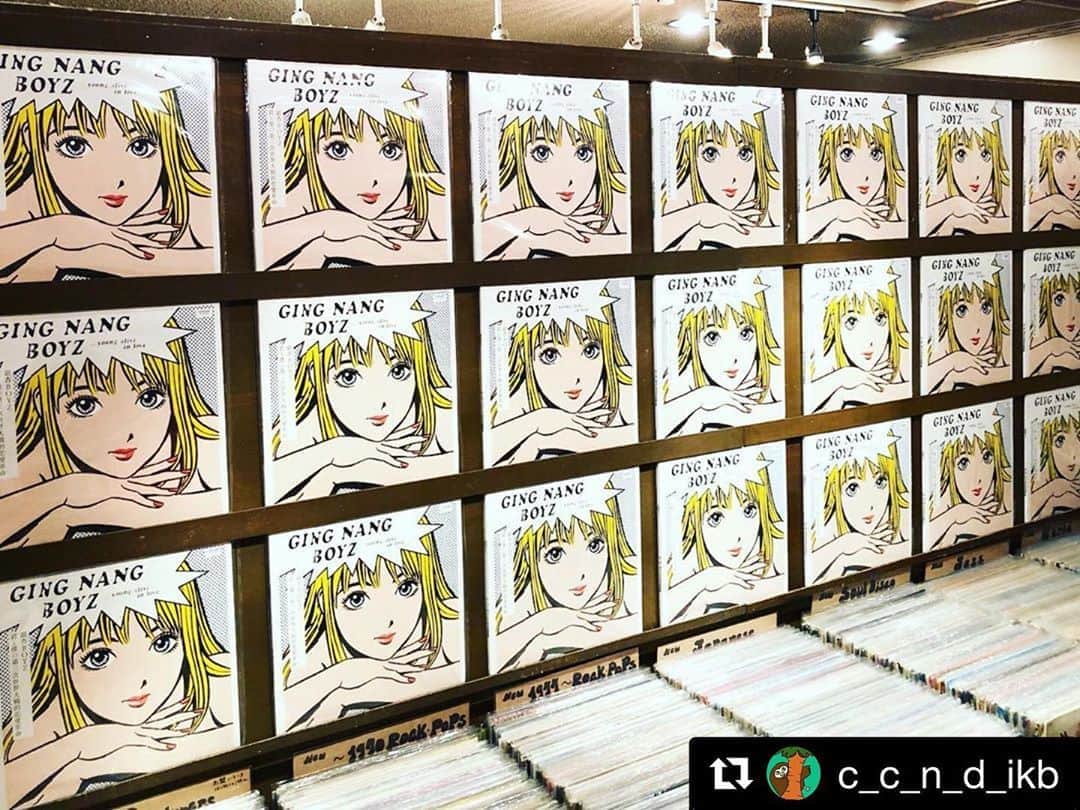 江口寿史のインスタグラム：「#Repost @c_c_n_d_ikb with @get_repost ・・・ 銀杏BOYZ 2020年8月29日、アルバム2枚同時再発。 明日お待ちしてます🌴🌴」