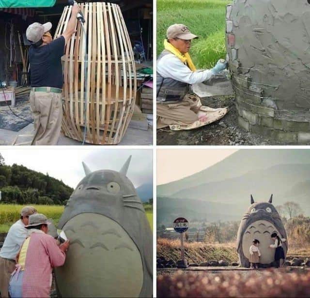 9GAGさんのインスタグラム写真 - (9GAGInstagram)「built a life-sized Totoro bus stop for their grandchildren.⠀ #Miyazaki #ghibli #9gag」8月29日 8時02分 - 9gag