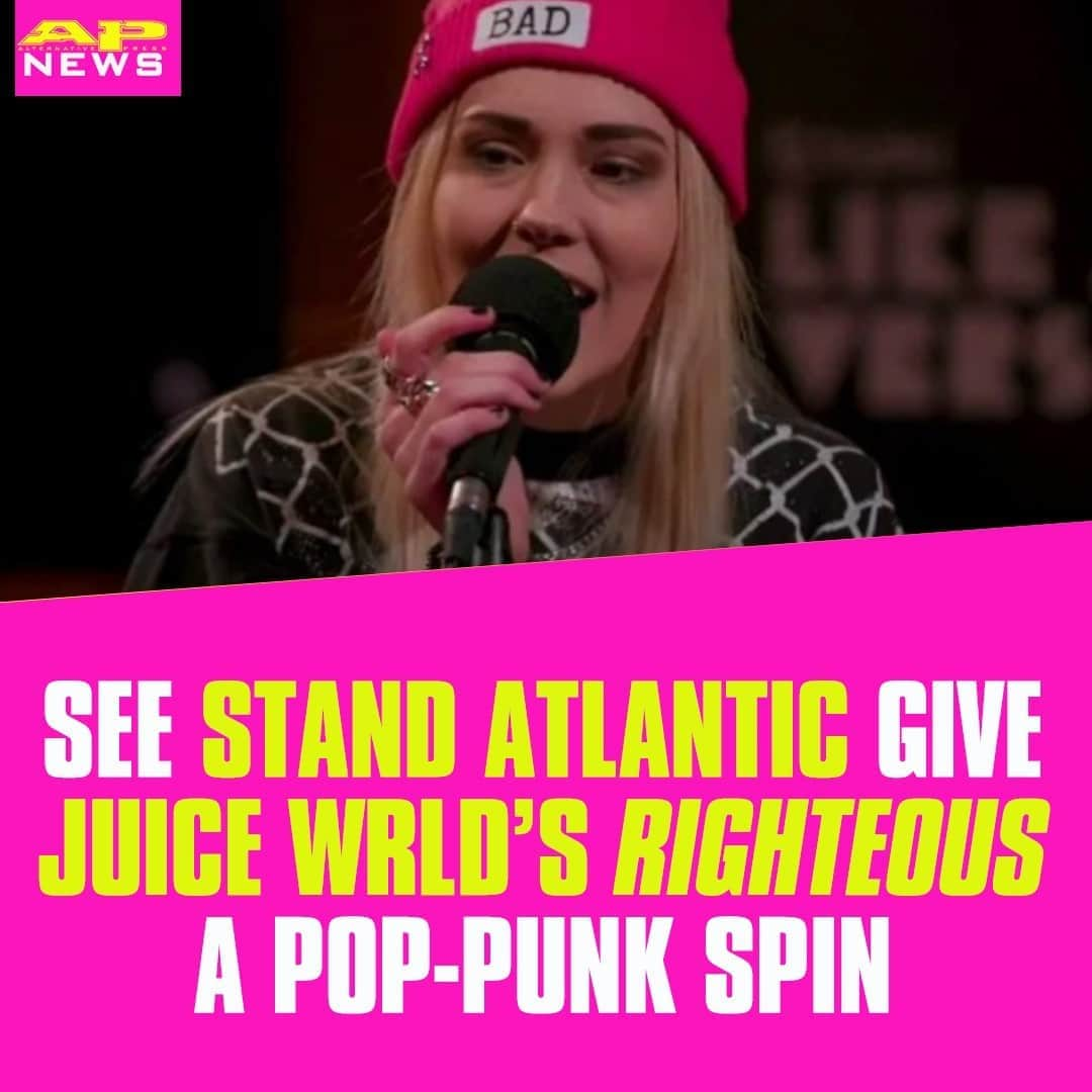 Alternative Pressさんのインスタグラム写真 - (Alternative PressInstagram)「WATCH: See @standatlantic perform their emotional pop-punk cover of @juicewrld999’s posthumous track “Righteous” ⁠ LINK IN BIO⁠ .⁠ .⁠ .⁠ #standatlantic #juicewrld #righteous #juicewrldrighteous #juicwrldcover #righteouscover #poppunkcover #alternativepress #altpress」8月29日 9時02分 - altpress