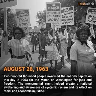 ベラミー・ヤングさんのインスタグラム写真 - (ベラミー・ヤングInstagram)「Today we celebrate the 57th anniversary of the #MarchOnWashington by uniting again to continue the work of assuring equality & freedom in America. I know our school text books only expose us to part of our history, so if you'd like to keep learning, follow @wearepushblack for inspiring daily #BlackHistory content. Feed your mind. And your heart. Sending everybody so much love today & everyday. Be kind to each other. Lift each other up. ❤️💗❤️💗❤️」8月29日 9時02分 - bellamyyoung