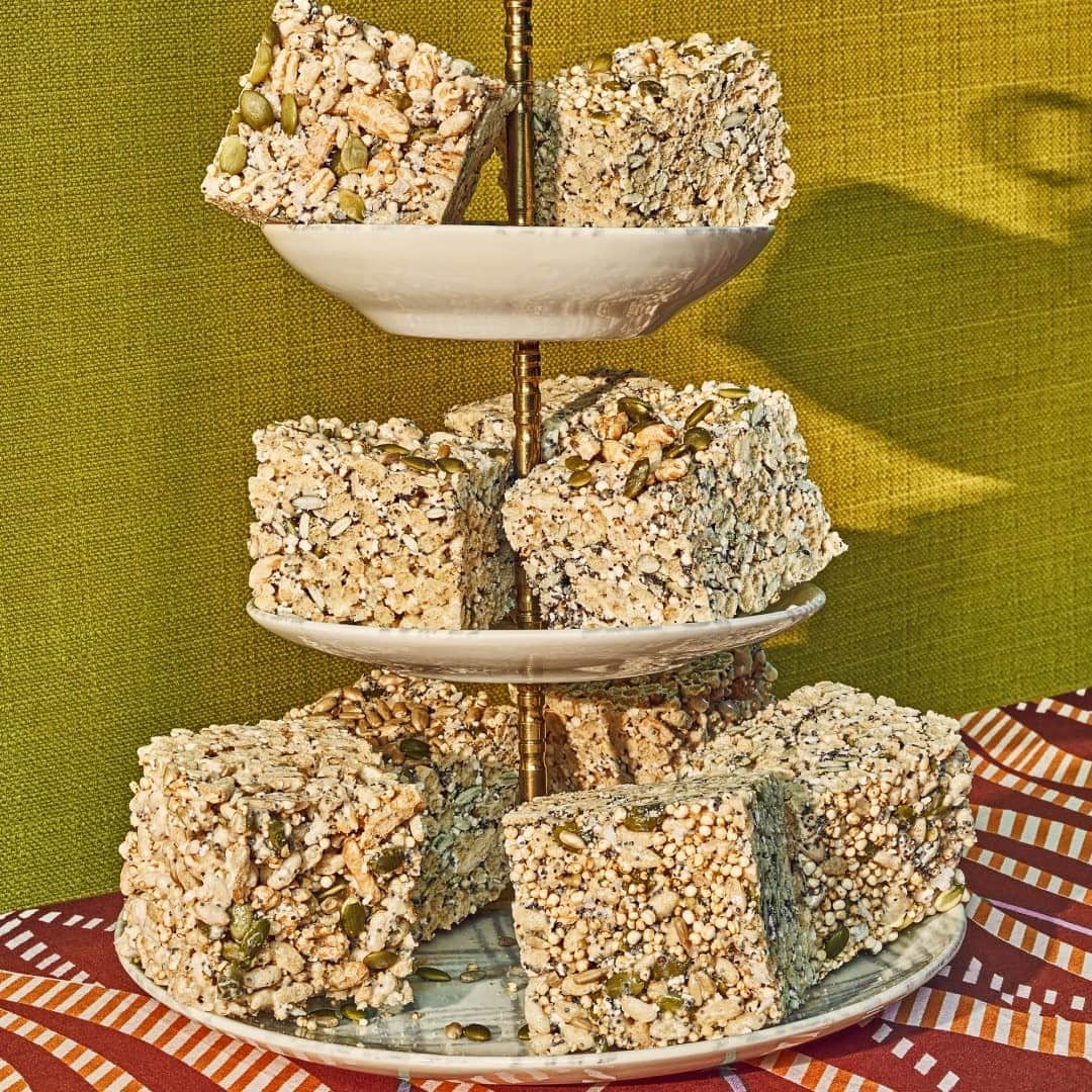 Food & Wineさんのインスタグラム写真 - (Food & WineInstagram)「We don't know who needs to hear this, but @kimalter's "birdseed" rice crispy treats are the perfect weekend snack. They're easy, quick, and get tons of flavor from a mix of puffed grains, seeds, and flaky sea salt. Recipe linked in our bio! 📷: @johnny_autry」8月29日 3時16分 - foodandwine