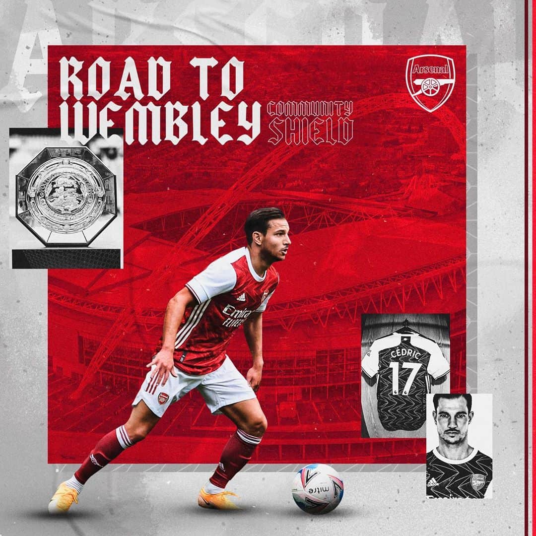 セドリック・ソアレスのインスタグラム：「Road to Wembley 🔜🏟️ Working hard to start the season in a big way. COYG! 💪🔴 #Arsenal #COYG #Gunners #AFC #CommunityShield #Wembley #work」
