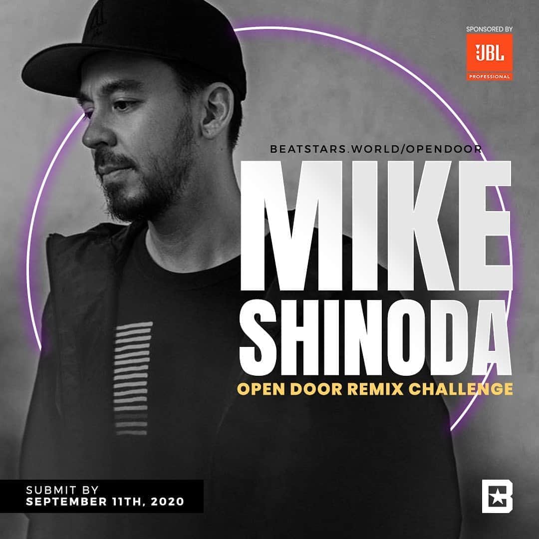 マイク・シノダのインスタグラム：「I’ve teamed up with @BeatStars to host a remix challenge for my song “Open Door" from Dropped Frames Vol 1. The winning remix will be added as a B-side to the OPEN DOOR digital single on Spotify + over $3,000 worth of prizes!」