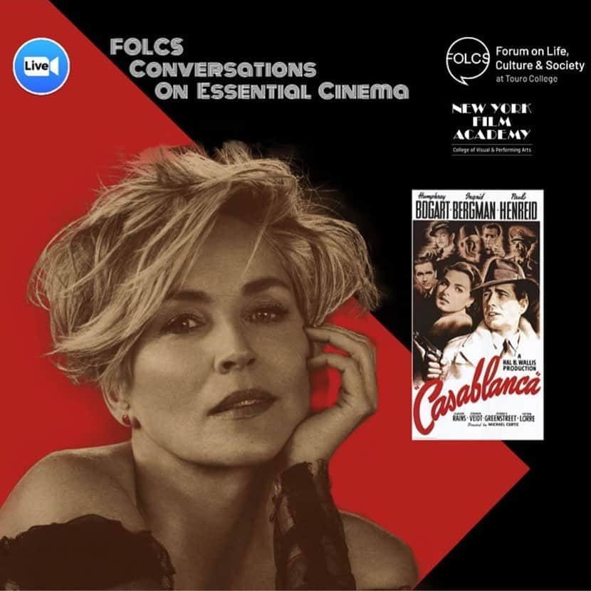 シャロン・ストーンさんのインスタグラム写真 - (シャロン・ストーンInstagram)「Thank you @folcs. Conversations on Essential Cinema: We break down Casablanca. Watch here: https://youtu.be/8t3LT2Z97jA」8月29日 6時48分 - sharonstone