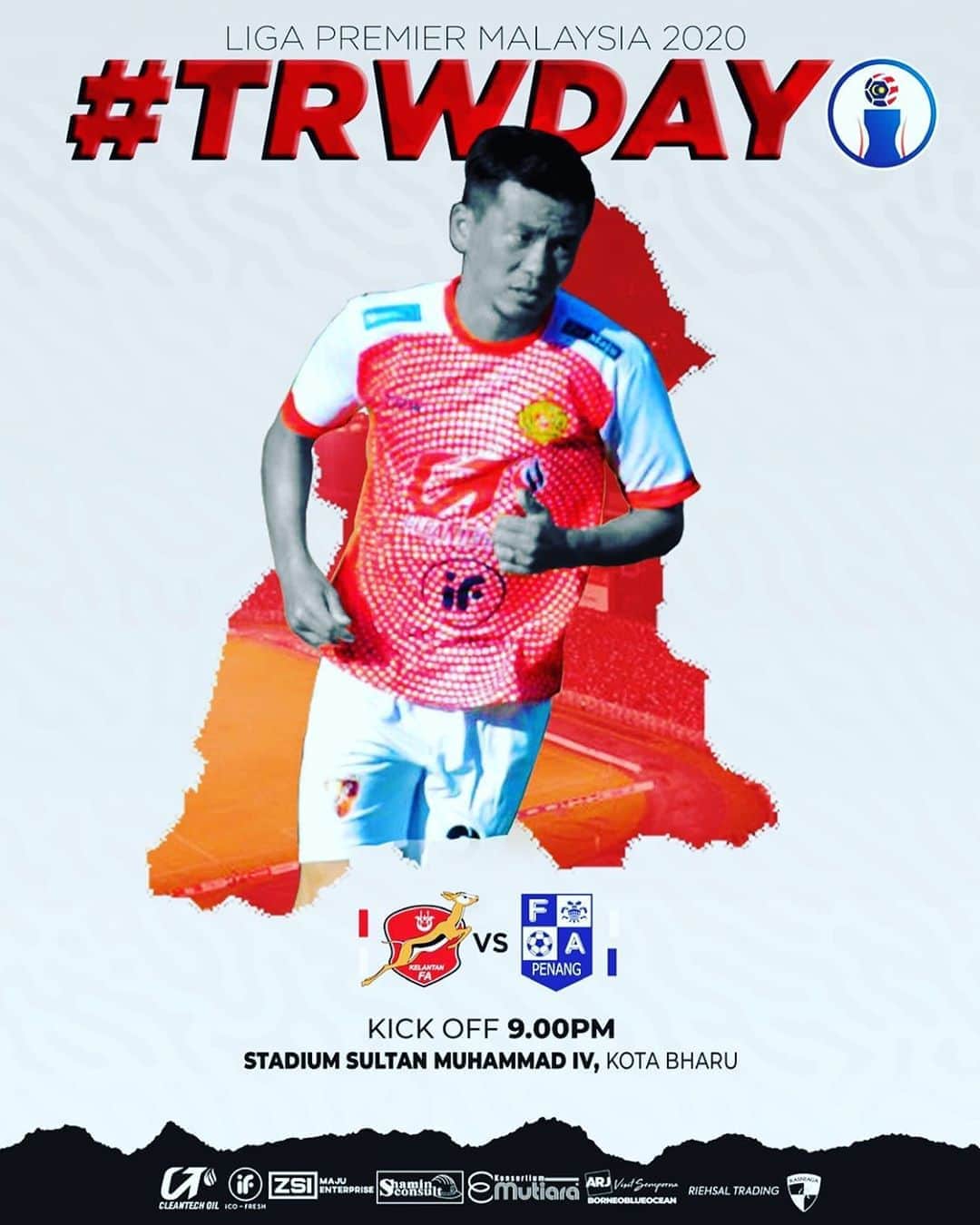のインスタグラム：「Match day🇲🇾💪  #pinang #08292020 #restart #kotabharu #kelantan #kelantanfa #trw #trwcc #mfl #football2020 #football #enjoyfootball #malaysia #malaysiafootball #enjoyfootball #goal」