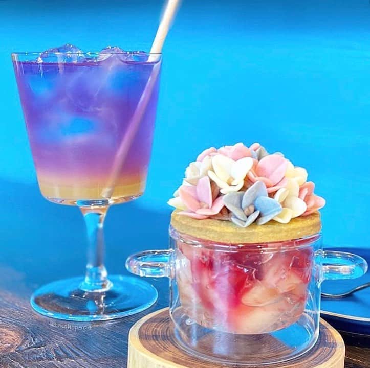 のインスタグラム：「［#cafemiru_北海道］﻿ ——————————————————————﻿ 美しい色合いにうっとりしてしまう🌈「Cafe Route」﻿ ﻿ 桃やゼリーが入った美しすぎる夏らしいスイーツに、まるでサンセットのように綺麗なレモネード..😌⭐️癒しのひとときを過ごすことができます🥰✨﻿ ﻿ ☑︎紫陽花🎀(要予約)﻿ ☑︎レモネード🍋﻿ ※販売状況は事前にお店へご確認ください。﻿ ﻿ 📍 Cafe Route﻿ ⚪︎住所 / 北海道札幌市手稲区前田5条14-6-3 グラッツェ櫻乃邸 1F﻿ ⚪︎営業時間 / 【火〜木(予約制)、金〜日(通常営業)】11:00〜18:00﻿ ※現在は営業時間が異なる場合がございますので、事前にご確認ください。﻿ ⚪︎定休日 / 月＋第3火曜日﻿ ⚪︎アクセス / 手稲駅より徒歩21分﻿ ﻿ 【#cafemiru_Hokkaido】﻿ 📍 Cafe Route﻿ ◎Open Hours / 【TUE-THU(Appointment only)、FRI-SUN(Normal business)】11:00〜18:00﻿ ◎closest station / 「Teine」﻿ ﻿ ☕️ @cafe_route﻿ 📷 @tmchop504﻿ ———————————————————﻿ Cafemiruでは「#インスタ探検隊」or「#cafemiru」をタグ付けしているカフェ写真から、運営スタッフが厳選してご紹介しています👀🔍」
