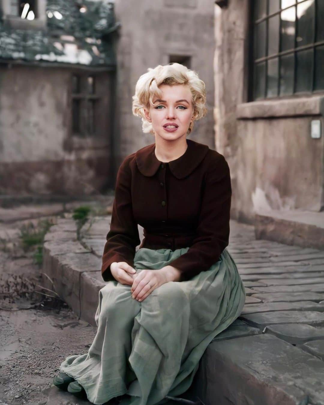 マリリン・モンローのインスタグラム：「She makes looking sad beautiful.🖤 Marilyn photographed by Milton Greene, 1956🤍 #marilynmonroe」
