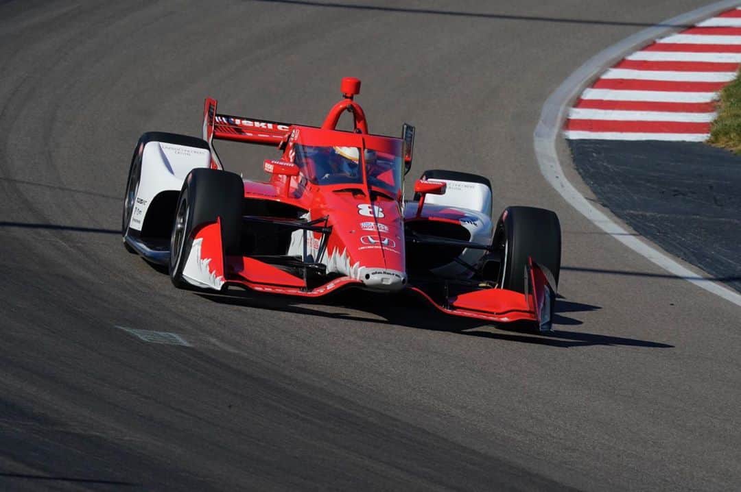 マーカス・エリクソンのインスタグラム：「Good feeling in the @huskichocolate @chipganassiracing @hondaracing_hpd no.8 car today in practice @wwtraceway . Looking forward to qualifying and race tomorrow 💪🏻💯 #ME8 #INDYCAR」
