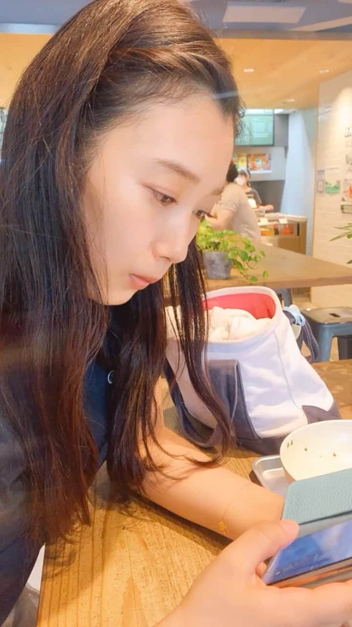 辻沙穂里のインスタグラム：「. 用事のついでにひさしぶりに お外でランチできました🐑🩰 #初#リール#ランチ」