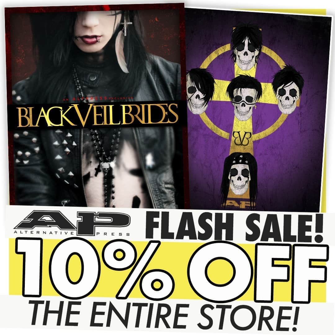 Alternative Pressさんのインスタグラム写真 - (Alternative PressInstagram)「THIS WEEKEND ONLY! Everything in the store is 10% off so there's no better time to snag issues with your favorite artists including the all-new @blackveilbrides Collector's Edition ⁠ LINK IN BIO⁠ .⁠ .⁠ .⁠ #blackveilbrides #bvb #bvbarmy #andyblack #andybiersack #jinxx #christiancoma #jakepitts #lonnyeagleton #blackveilbridescollectorsedition #bvbcollectorsedition #flashsale #altpress #alternativepress」8月30日 3時01分 - altpress