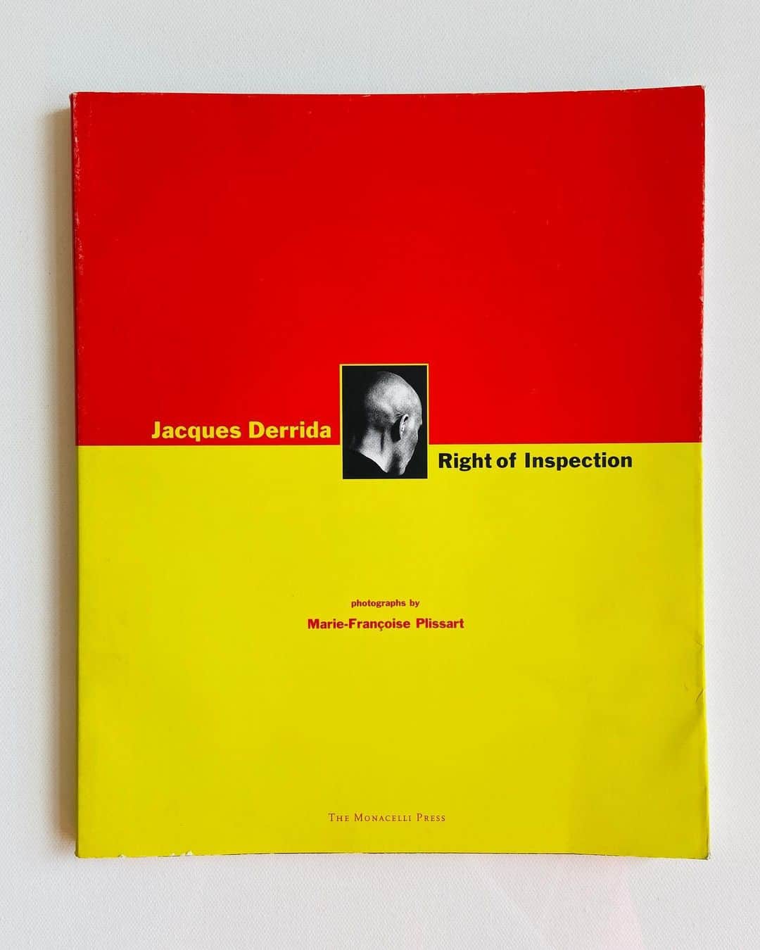 ケンゾーミナミのインスタグラム：「Speaking of those book cover thing, this is definitely one of the books that could had been as well. This was a gift from @jamiesonwebster 20 years ago. Happy birthday Jamie.  #jacquesderrida #rightofinspection」