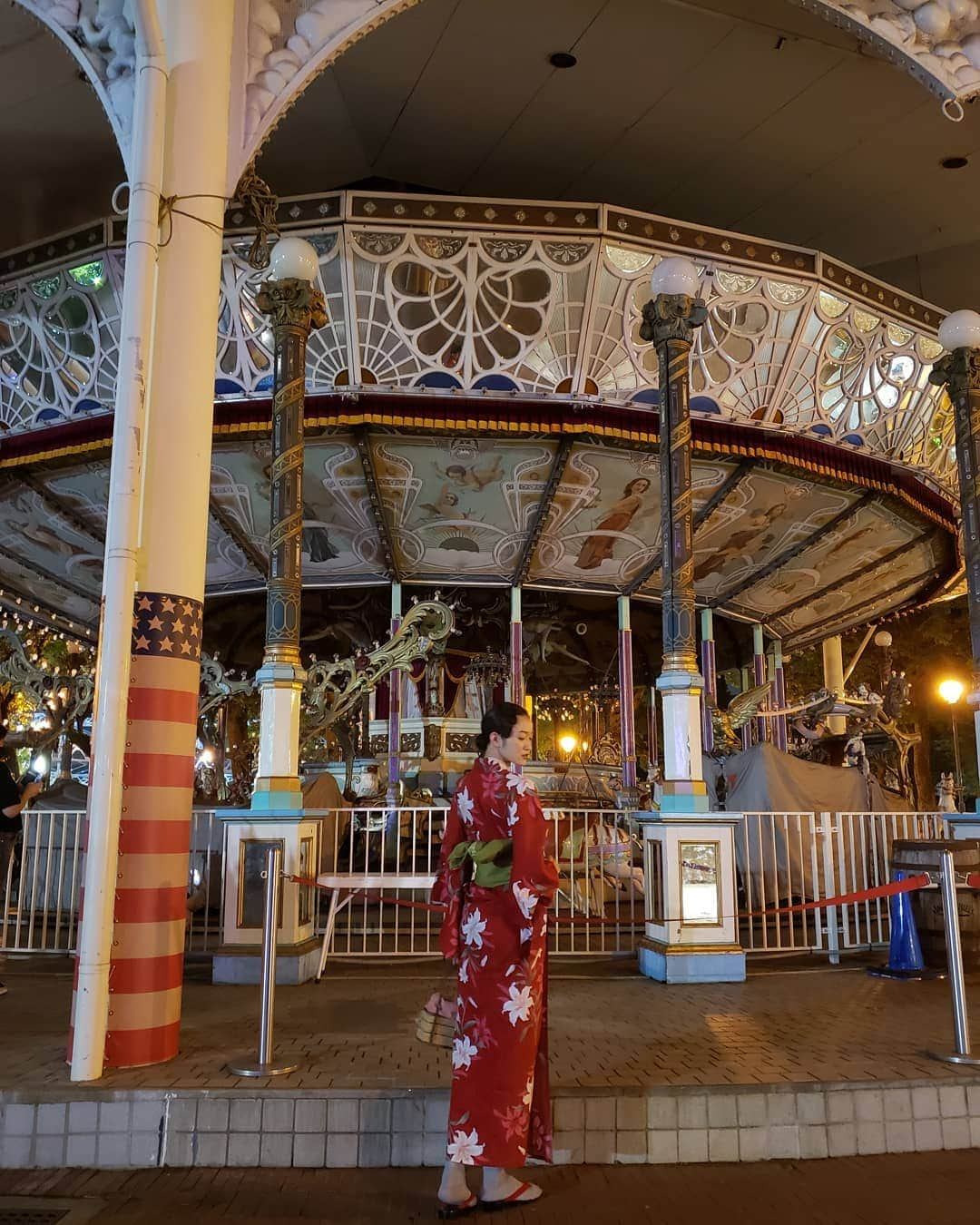 高良ひとみさんのインスタグラム写真 - (高良ひとみInstagram)「🎠 . . .  I went to Toshimaen wearing yukata.  #としまえん #カルーセルエルドラド #浴衣 #2020 #august  #photobyQ #thanksalot #ho #hitomitakara」8月29日 21時33分 - hitomi__takara