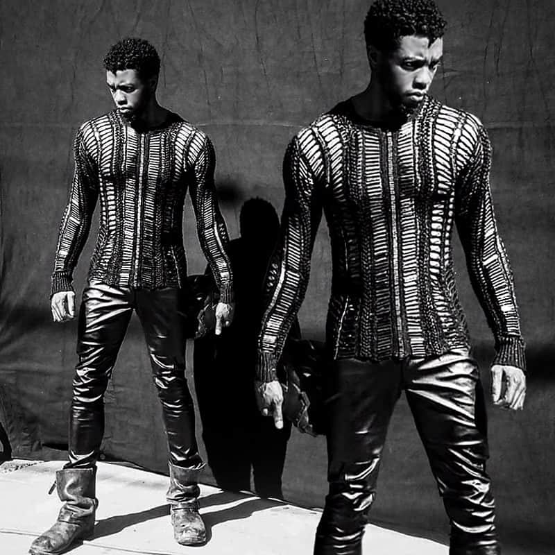 のインスタグラム：「A marvellous actor, a cultural icon, and a real-life superhero who will be cherished forever  Chadwick, thank you for sharing your gift with the world RIP Chadwick Boseman (1977-2020)  Pictured here wearing #JULIENMACDONALD for @vanityfair   Will be deeply missed, forever in our hearts.」