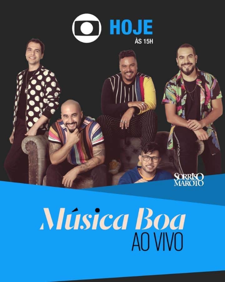 Sorriso Marotoのインスタグラム：「Hoje tem reapresentação da nossa participação no  #MúsicaBoaAoVivo e vai ser massa demais rever esse programa incrível! 😀 Perde não, hein? 😉 @redeglobo」