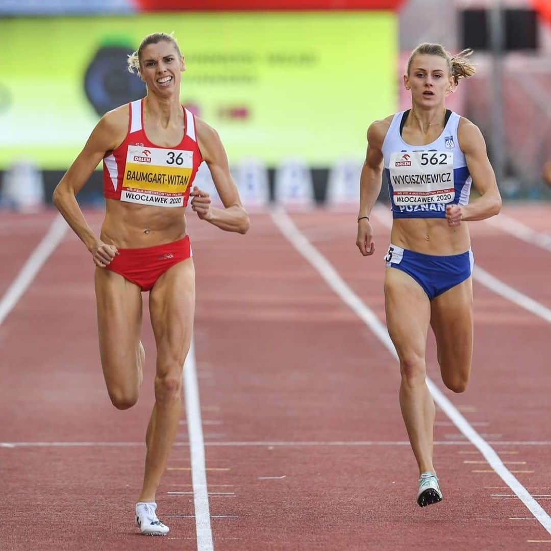 Patrycja WYCISZKIEWICZのインスタグラム：「Lecimy dalej! Dzisiaj finał! 19.17 stanę na starcie biegu finałowego! Trzymajcie kciuki! #mp #run #track #pzla #400 @96pzla.wloclawek2020 @pkn.orlen @newbalance @azspoznan @fot.pawelskraba」