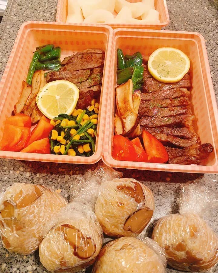 のインスタグラム：「お弁当作りました🧸❤️✨✨ お料理してる時間がすき♡」