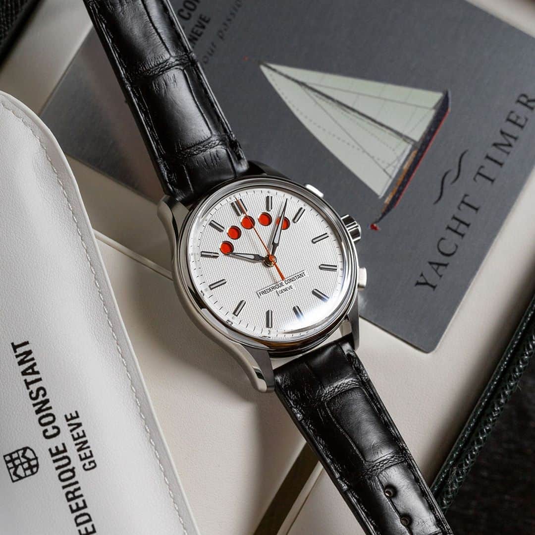 のインスタグラム：「Time to sail ! ⛵  Click in bio to discover more about our #YachtTimerRegattaCountdown ! #FrederiqueConstant #AccessibleLuxury」