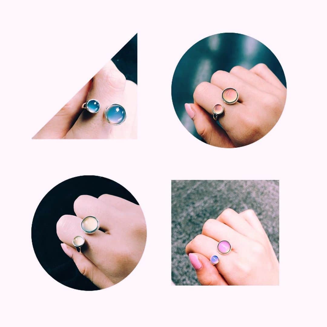 のインスタグラム：「🎆🎇🌌 My アクセサリー特集👏 ㅤㅤㅤㅤㅤㅤㅤㅤㅤㅤㅤㅤㅤ ↑温度で色が変わるムードリングが最近来た新人リングです💍 ㅤㅤㅤㅤㅤㅤㅤㅤㅤㅤㅤㅤㅤ 古株リングは一番上の右から二番目の プチコキャンのピンクのお花のガラスリング❁ これは お母さんからプレゼントで貰ったもので 多分私の初指輪！ プチコキャンは輸入雑貨屋さんなのですが 小さい頃から大好きで家の家具ほぼプチコキャンで成立してます💖 ㅤㅤㅤㅤㅤㅤㅤㅤㅤㅤㅤㅤㅤ だんだん選ぶ物も大人っぽくなってきた！ けどアクセサリーボックスの中身はまだまだ子供っぽいですなぁ ま、そう言うのが好きなんだけどさっ  #moodring #sykia  #プチコキャン」