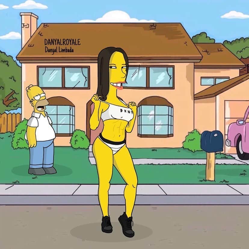 Eri Antonのインスタグラム：「How do you think I would do in Springfield?  Thanks to @danyalroyale for his great work making me look like a Simpson! 😉」