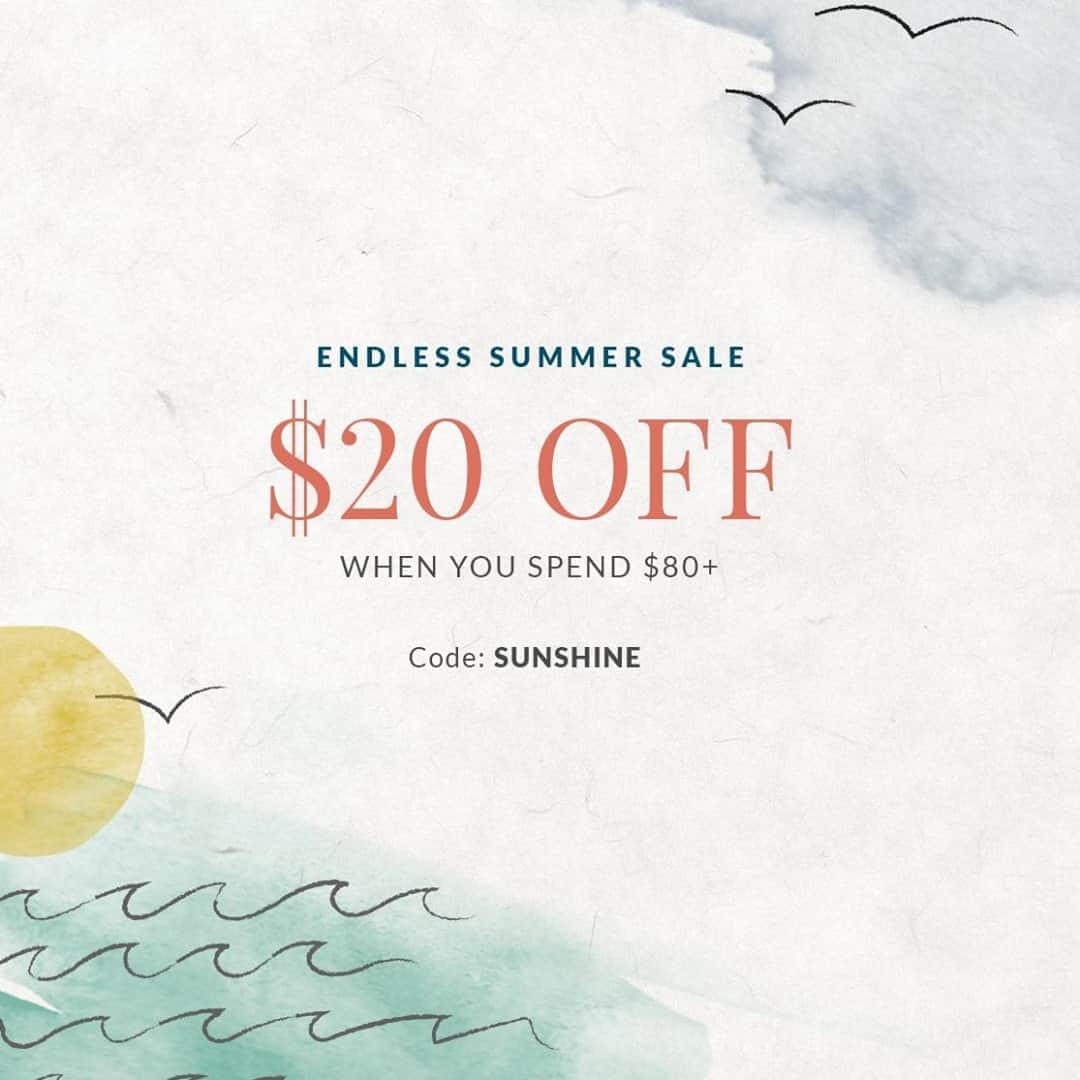 DHC Skincareさんのインスタグラム写真 - (DHC SkincareInstagram)「Our ☀️ ENDLESS SUMMER SALE ☀️ starts now! Save $20 on your purchase of $80 or more with code SUNSHINE on DHCcare.com  Valid in the US & UK through 9/1. Redeem code at checkout ☝️」8月30日 9時10分 - dhcskincare