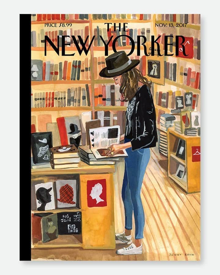 The New Yorkerさんのインスタグラム写真 - (The New YorkerInstagram)「“Bookstores are really good places for inspiration,” the artist @jkroik said in 2017, when we published her cover “At The Strand.” “You see people interacting with the books they have an affinity for, you see how people consume the culture. Sometimes someone will be dressed in a similar way to things he or she is looking at. I love these sort of poetic fun moments.” #BookstoreDay」8月30日 9時36分 - newyorkermag
