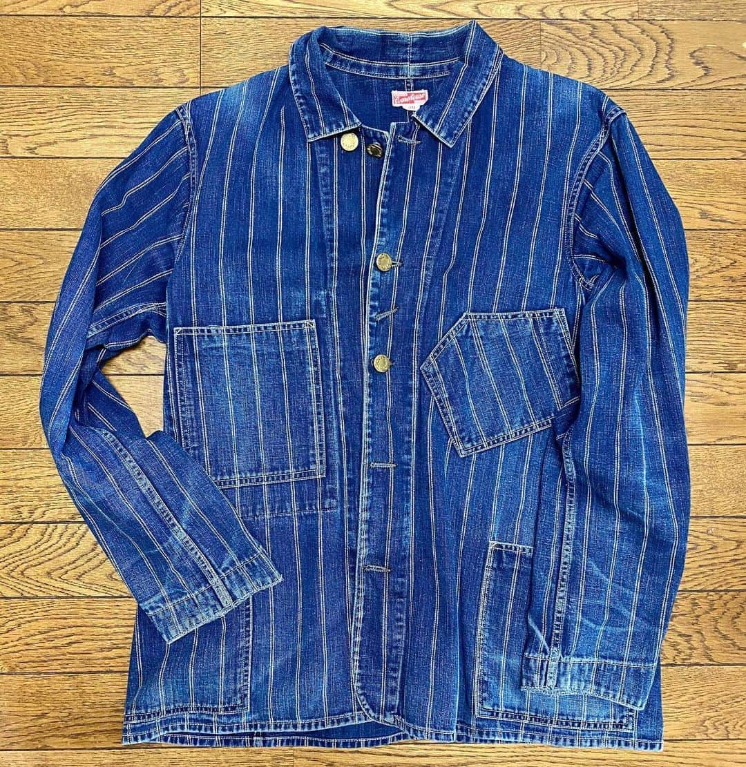 江口寿史のインスタグラム：「WAREHOUSE Wabash Stripe Coverall  #warehouse25historic #warehouseco  #warehousecompany」