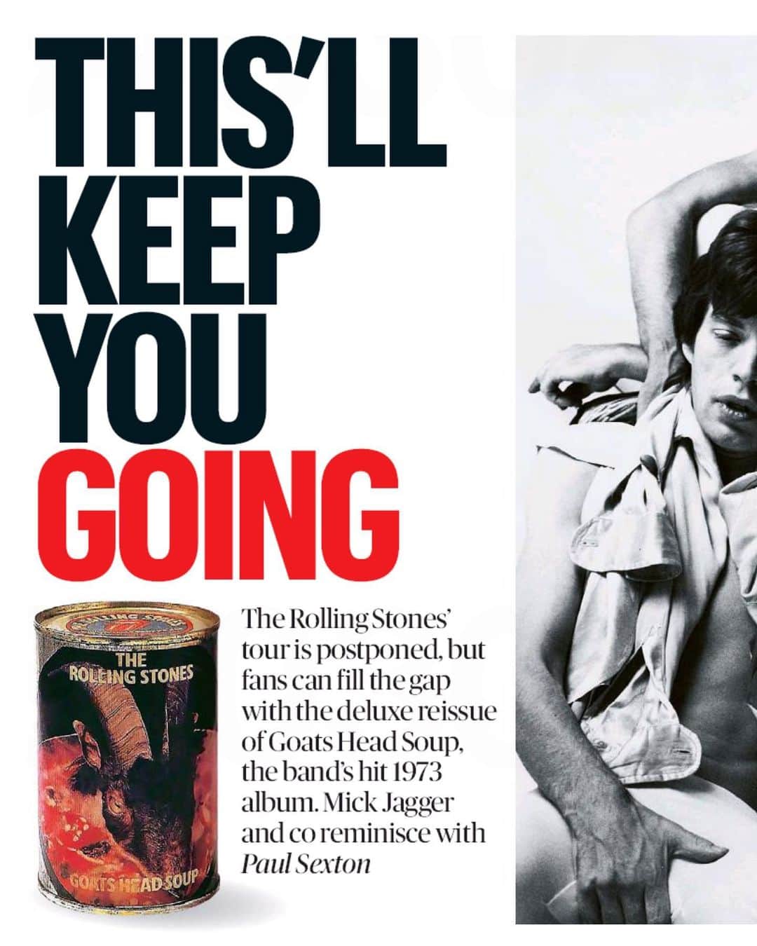 The Rolling Stonesさんのインスタグラム写真 - (The Rolling StonesInstagram)「The Rolling Stones are featured on the cover of the Sunday Times Culture Magazine, pick up a copy to read the full Goats Head Soup feature inside.. Goats Head Soup 2020 out September 4th.  #therollingstones #goatsheadsoup2020」8月30日 21時22分 - therollingstones