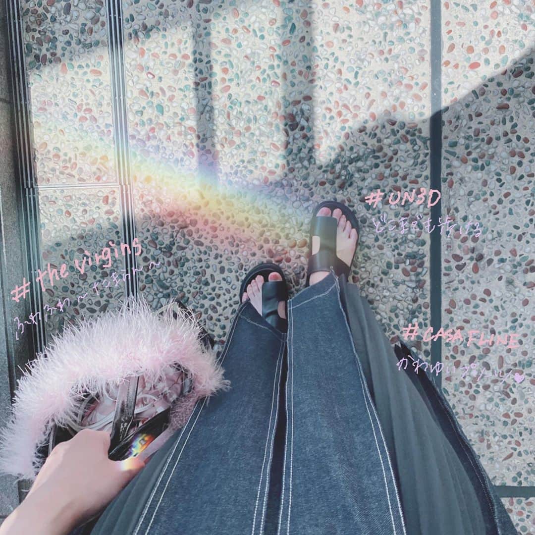 渥美友里恵のインスタグラム：「「ある日の洋服です」﻿ ﻿ 久々に友達に会えて楽しかった日☺︎﻿ 〜初めての手書き文字を添えて〜﻿ ﻿ shoes #un3d  bag #thevirgins  onepiece #casafline  ﻿ ﻿ ﻿ #fashion #oo﻿td #ファッション #ファッションコーデ #コーディネート #夏コーデ  ﻿」