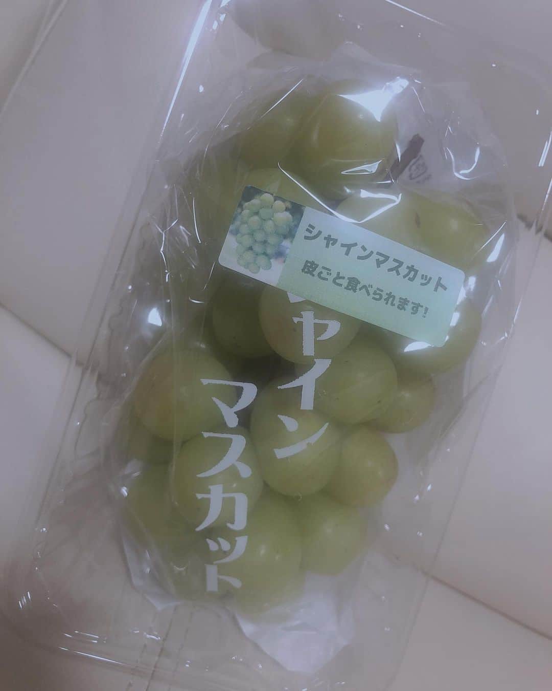 中野みやびのインスタグラム：「シャインマスカット  #シャインマスカット #shinee #muscat #ブドウ #fruit #果物 #green #美味しい #picture #好物 #夏 #季節 #summer #very #good #wawawa #みやび」