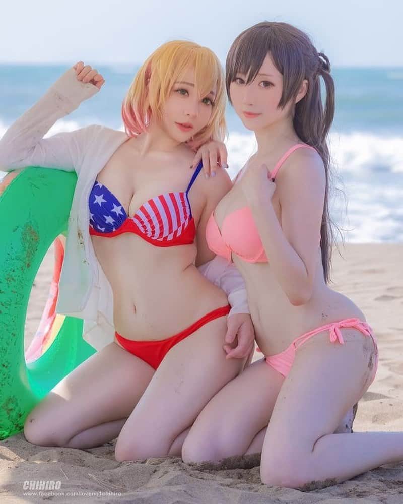 千尋のインスタグラム：「八月份獎勵💗Aug Patreon last 1 Days❤️  水原千鶴 @sameki.ig   #kanojookarishimasu #mizuharachizuru #nanamimami #彼女お借りします #水原千鶴 #七海麻美 #cosplaygirl」