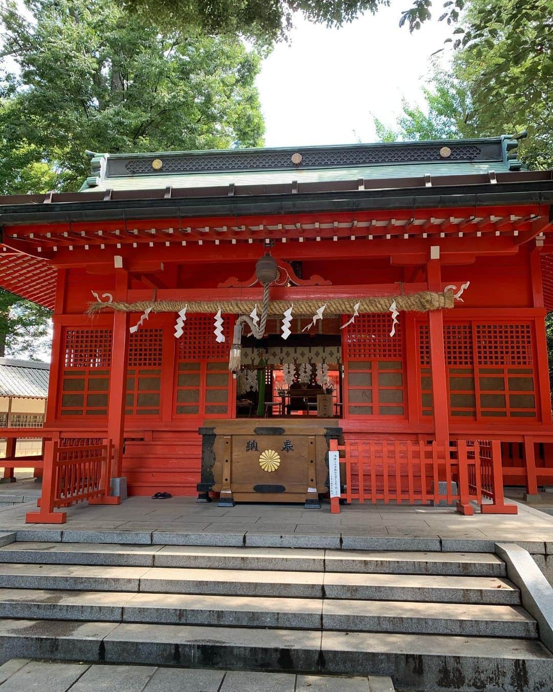 のインスタグラム：「朝から清々しい気持ちになった😊 #神社 #御朱印」