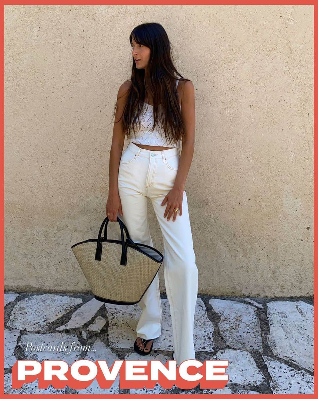 のインスタグラム：「In summer, @leiasfez changes her hectic routine for a slow life with pastimes such as finding creeks with her children. Isn’t that true happiness? Go to our IG Stories to discover more about her holidays in the South of France. #MangoLifestyle」