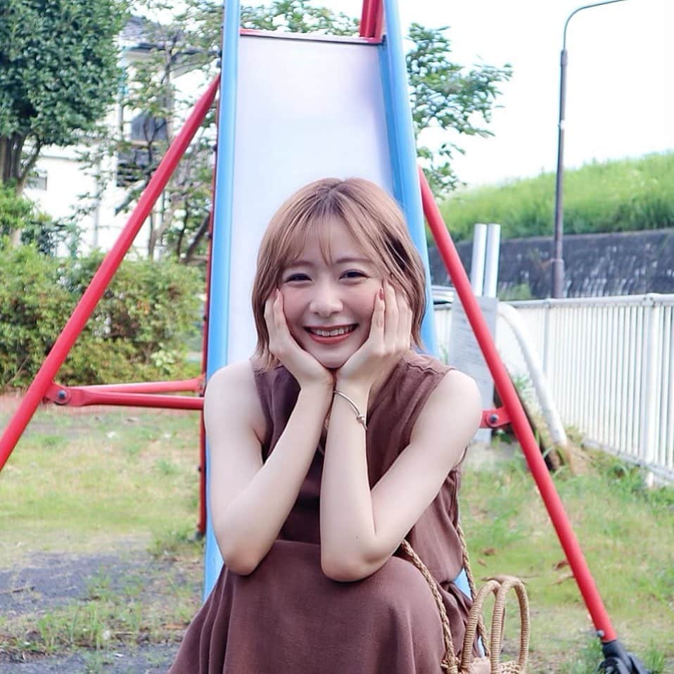 てぃーみきのインスタグラム：「.  公園でパシャリ📸  ランダムにコメント返そうかな🤭  #1日1投稿頑張ってます #三日坊主になりませんように #2日目 #instagood」
