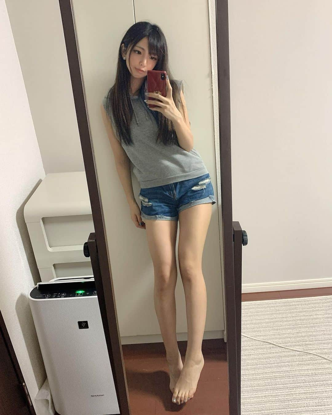 りっきゅんのインスタグラム：「. スポーティー私服全身.ver👍」